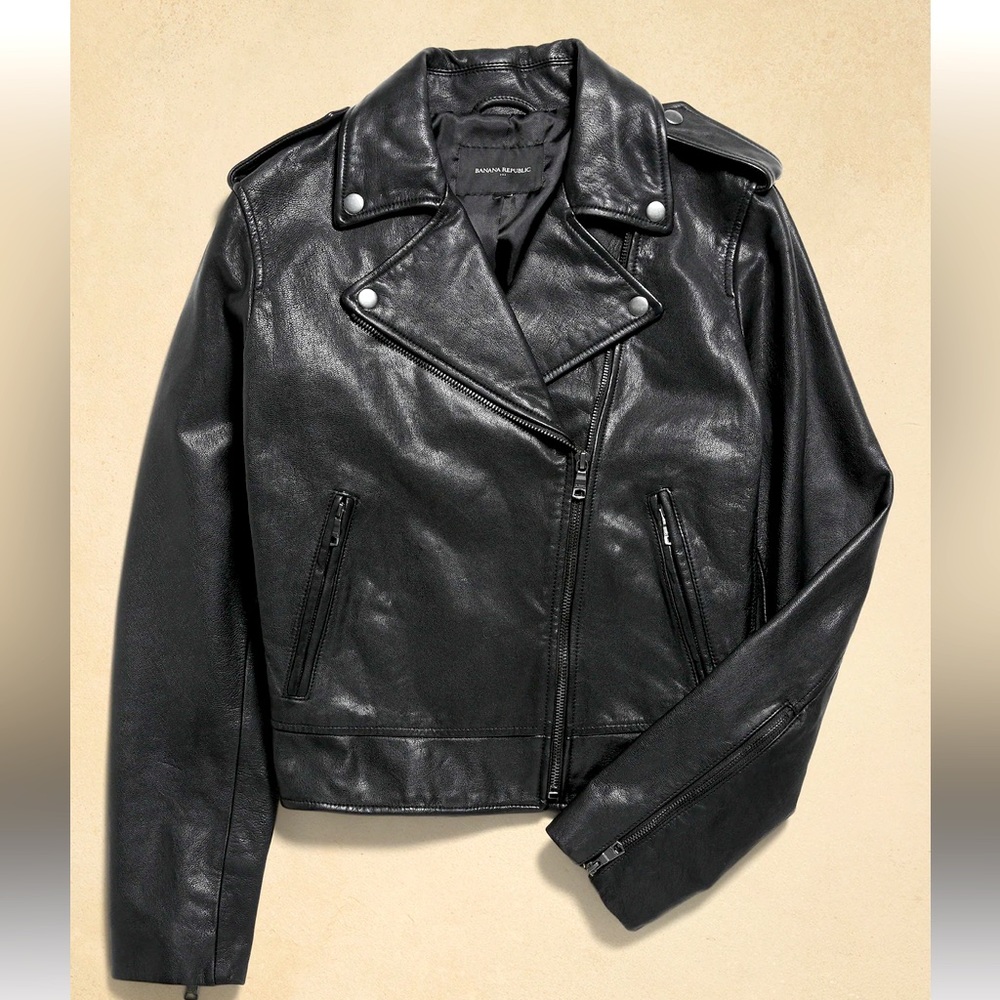 Banana Republic Women’s Leather Moto Jacket